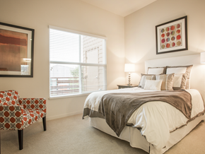 San Mateo apartment for rent - Bedroom with large window at MODE, California, 94403