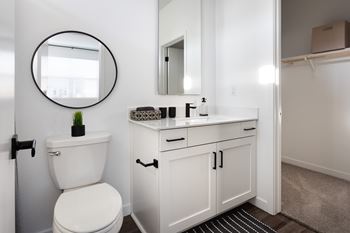 Ample closet space throughout with built in shelves