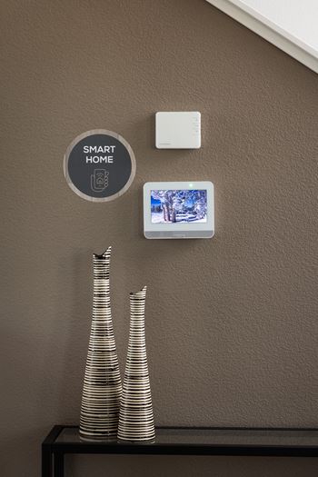 Smart home features - thermostat, garage door, and water heater