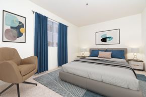 Valley Village apartment for rent - furnished bedroom