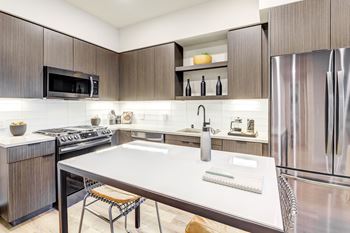 Slate appliances with natural gas range