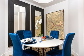 Los Angeles apartment for rent - Decorated Dining Area at The Preston Miracle Mile Apartments, Los Angeles, 90036