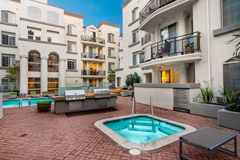 Quaint courtyard with bbq area