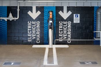 Ample parking area and electric vehicle charging