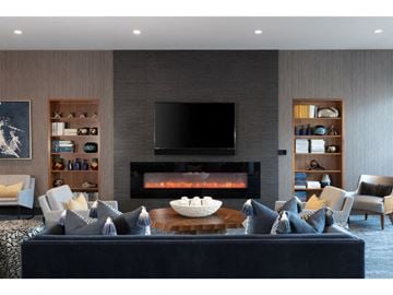 San Francisco apartment for rent - a living room with a couch and a fireplace