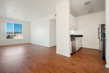 Empty room with wooden floors