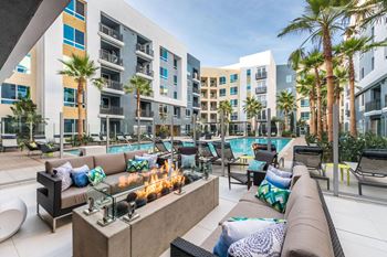 Outdoor lounge area