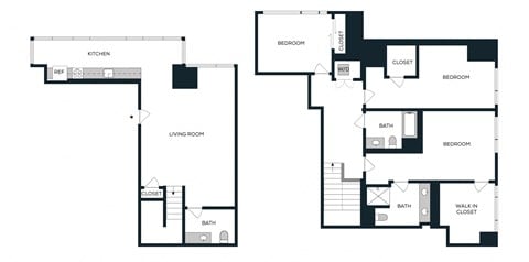 Floor plan for 3 beds, 2 baths, 1471 sqft