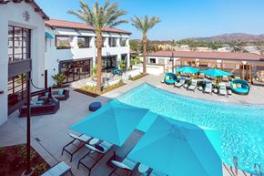 Corona apartment for rent - Corona, CA Apartments - The Monterey Corona - Swimming Pool with Private Cabanas, Shaded Lounge Chairs, and a Spa