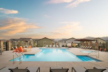 Pool with sunning deck