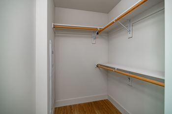Generously proportioned walk-in closets