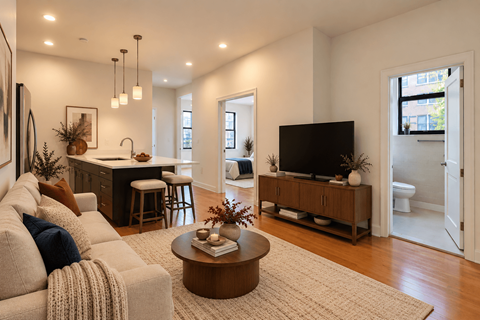 Floor plan for 3 beds, 1 bath, 761 sqft