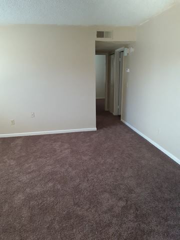 Laurens apartment for rent - an empty living room with carpet and white walls