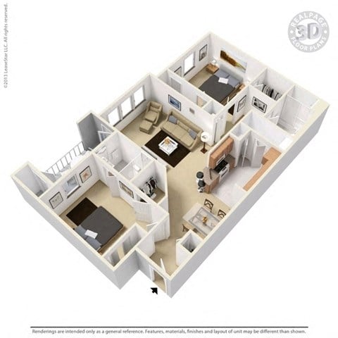 Floor plan for studio, 1101 sqft