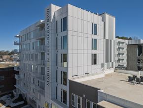Atlanta apartment for rent - A white building with the words "MADISON PREYNOLDS" on the side.