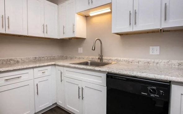Athens apartment for rent - a bathroom with a sink and a mirror at Cleo Apartments, Alabama, 35611