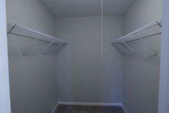 Spacious walk in closets