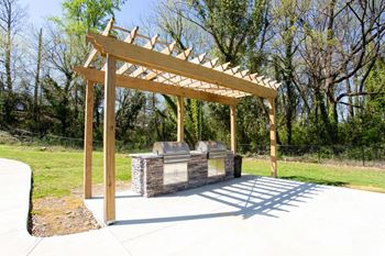 Outdoor kitchen/grill with picnic area