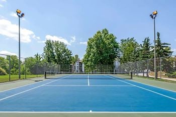 Lighted tennis courts