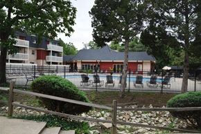 Mission apartment for rent - Pool and Clubhouse at The Bridges at Foxridge, Mission, KS