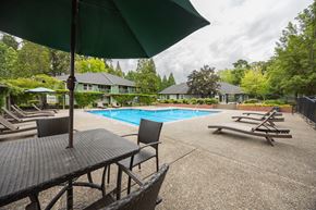 Hillsboro apartment for rent - Pool With Relaxing Area at Commons at Dawson Creek Apartments, Hillsboro, Oregon