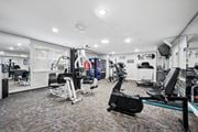Philadelphia apartment for rent - A gym with a variety of equipment including a leg press machine.