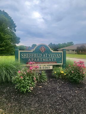 Circleville apartment for rent - Property sign at Sheffield at Sylvan in Ohio