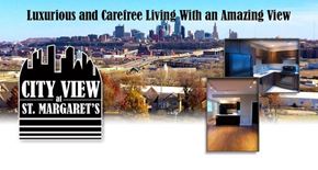 Kansas City apartment for rent - A promotional image for City View at St. Margaret's, showcasing luxurious living with an amazing view.