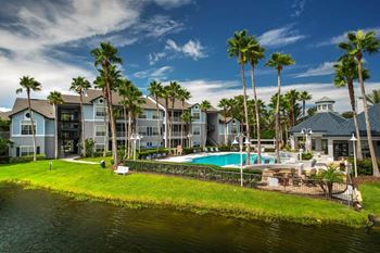 Beautiful lake and pool 
