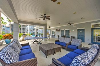 Outdoor shaded lounge