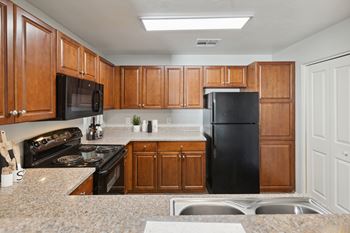 Granite countertops throughout