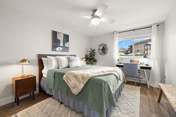Modern ceiling fans with led lights in bedrooms *select homes