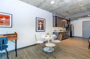 Tucson apartment for rent - A dining area with a white table and chairs.