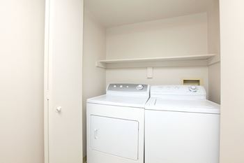 Full-size washer and dryer in each home