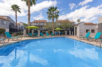 Shimmering swimming pools