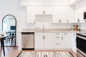 Shaker-style cabinets and pantry