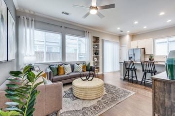 Fort Worth apartment for rent - a living room with a couch and a table
