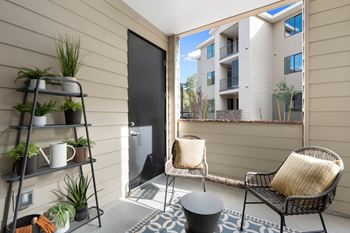 Private recessed patio or balconies