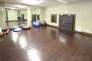 Community yoga room