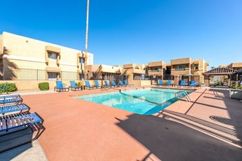 Refreshing pool with sundeck