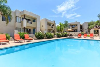 Shimmering swimming pool