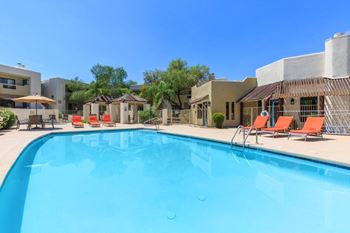 Shimmering swimming pool