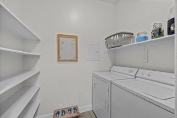Laundry room with storage