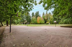 Portland apartment for rent - Nearby Laurelhurst Park with basketball court surrounded by trees by 2121 Belmont apartments in the Buckman neighborhood in Portland, Oregon.