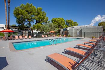 Shimmering swimming pool