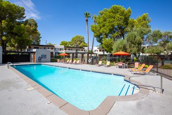 Shimmering swimming pool