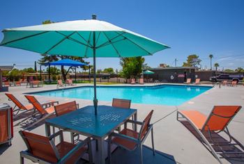 Shimmering swimming pool
