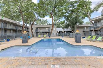 Shimmering swimming pool