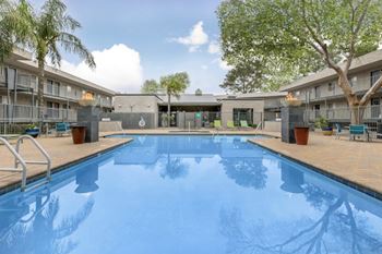 Shimmering swimming pool