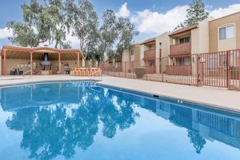Two sparkling swimming pools